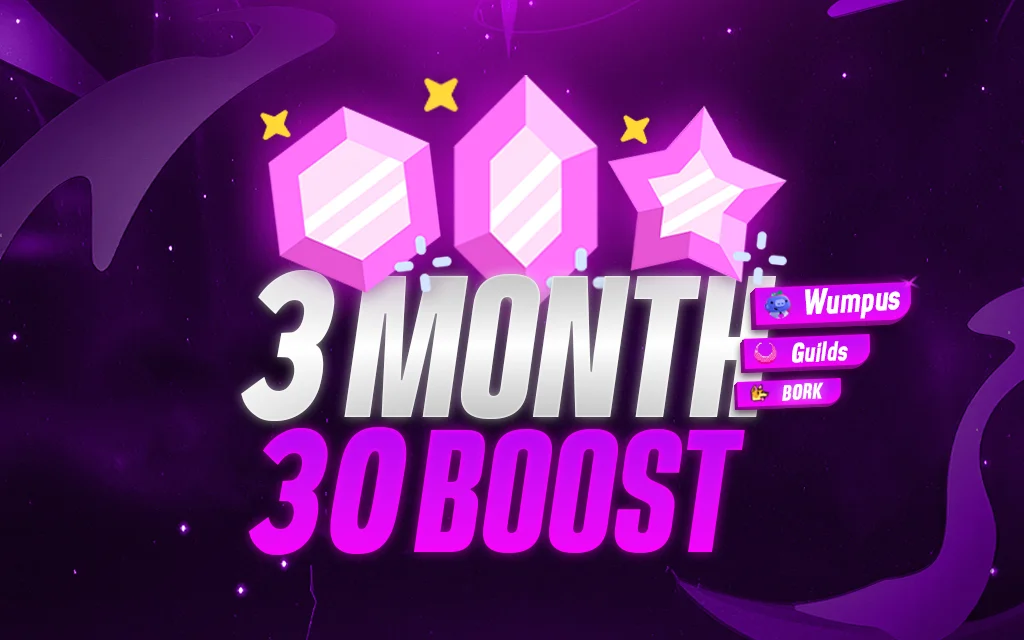 30 Discord Server Boosts for 3 months